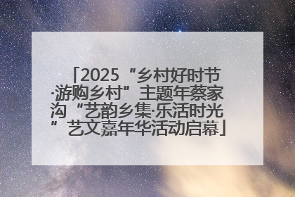 2025“乡村好时节·游购乡村”主题年蔡家沟“艺韵乡集·乐活时光”艺文嘉年华活动启幕